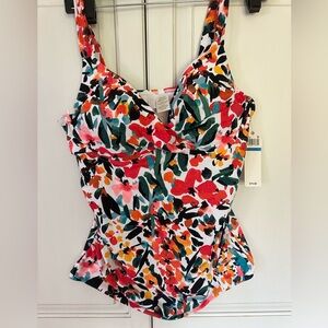 Brand new with tags. Built in underwire support. Beautiful, rich colors.